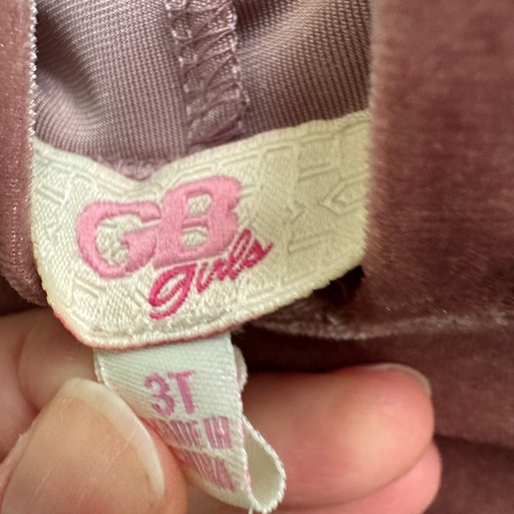 GB Girls 3T Mauve Velour Feeling Lightweight Hooded Sweatshirt - Picture 2 of 4